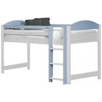 Verona Maximus Whitewash Pine and Baby Blue 3ft Mid Sleeper Bed