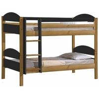 verona maximus antique pine and graphite 3ft single bunk bed