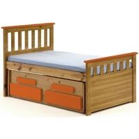 verona captains bergamo antique pine and orange guest bed