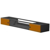 verona catania graphite pine and orange underbed cupboards with open s ...