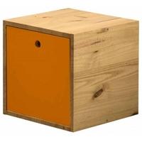 verona antique pine and orange cube with lid