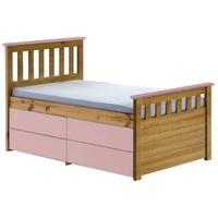 Verona Captains Ferrara Antique Pine and Pink Single Storage Bed