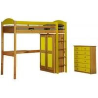 verona maximus antique pine and lime high sleeper bed set 2