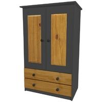 Verona Graphite Pine and Antique Tall Boy with 2 Drawer