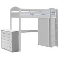 Verona Maximus Whitewash Pine High Sleeper Bed Set 2