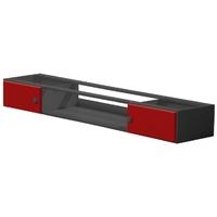 Verona Catania Graphite Pine and Red Underbed Cupboards With Open Shelf