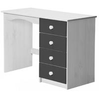 Verona Whitewash Pine and Graphite 4 Drawer Dressing Table