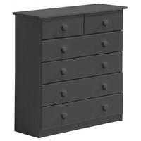 Verona Graphite Pine 4+2 Chest of Drawer