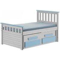 verona captains bergamo whitewash pine and baby blue guest bed