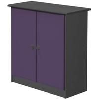 Verona Graphite Pine and Lilac Mid Sleeper Cupboard