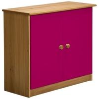 Verona Ribera Antique Pine and Fuchsia Cupboard