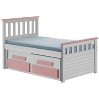 Verona Captains Bergamo Whitewash Pine and Pink Guest Bed