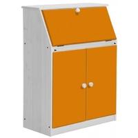 Verona Whitewash Pine and Orange Hobby Desk