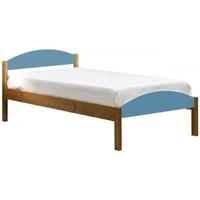 verona maximus antique pine and baby blue 3ft single bed