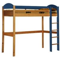 Verona Maximus Antique Pine and Blue High Sleeper Bed