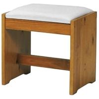 Verona Antique Pine Dressing Stool Upholstered