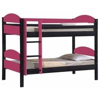 Verona Maximus Graphite Pine and Fuchsia 3ft Single Bunk Bed