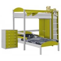 verona maximus whitewash pine and lime l shape high sleeper bed set 2