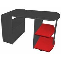 Verona Graphite and Red Mid Sleeper Pull Out Desk