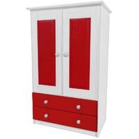 Verona Whitewash Pine and Red Tall Boy with 2 Drawer