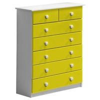 Verona Whitewash Pine and Lime 5+2 Chest of Drawer