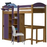 Verona Maximus Antique Pine and Lilac with Central Ladder High Sleeper Bed Set 2