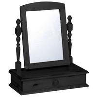 Verona Graphite Pine Dressing Table Mirror With Drawer