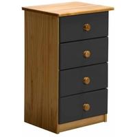 verona antique pine and graphite 4 chest of drawer