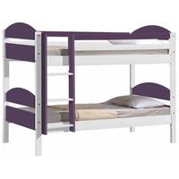 Verona Maximus Whitewash Pine and Lilac 3ft Single Bunk Bed