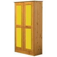 Verona Antique Pine and Lime 2 Door Wardrobe