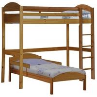 Verona Maximus Antique Pine L Shape High Sleeper Bed