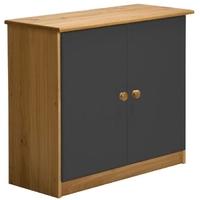 Verona Ribera Antique Pine and Graphite Cupboard