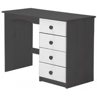 Verona Graphite Pine and White 4 Drawer Dressing Table