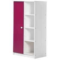 Verona Avola Whitewash Pine and Fuchsia with 1 Door Storage Unit