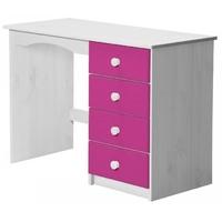 verona whitewash pine and fuchsia 4 drawer dressing table