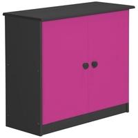 Verona Ribera Graphite Pine and Fuchsia Cupboard