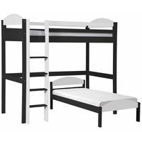 Verona Maximus Graphite Pine White and L Shape High Sleeper Bed