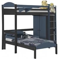 Verona Maximus Graphite Pine and Blue L Shape High Sleeper Bed Set 1