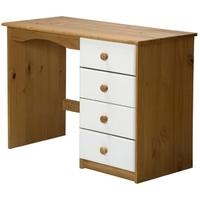 verona antique pine and white 4 drawer dressing table