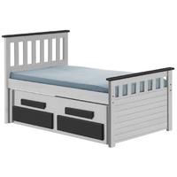 verona captains bergamo whitewash pine and graphite guest bed