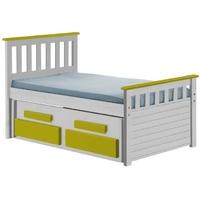 Verona Captains Bergamo Whitewash Pine and Lime Guest Bed