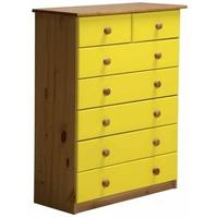 Verona Antique Pine and Lime 5+2 Chest of Drawer