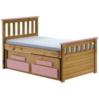 verona captains bergamo antique pine and pink guest bed