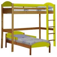 Verona Maximus Antique Pine and Lime L Shape High Sleeper Bed