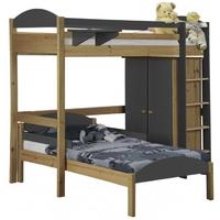 Verona Maximus Antique Pine and Graphite L Shape High Sleeper Bed Set 1