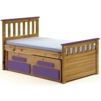 verona captains bergamo antique pine and lilac guest bed