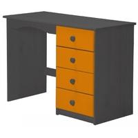 verona graphite pine and orange 4 drawer dressing table