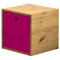 verona antique pine and fuchsia cube with lid