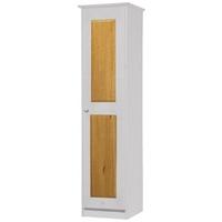 Verona Whitewash Pine and Antique 1 Door Wardrobe