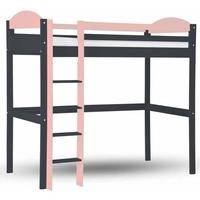 Verona Maximus Graphite Pine and Pink High Sleeper Bed